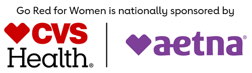 C V S Health and Aetna National Go Red for Women Sponsor Logo